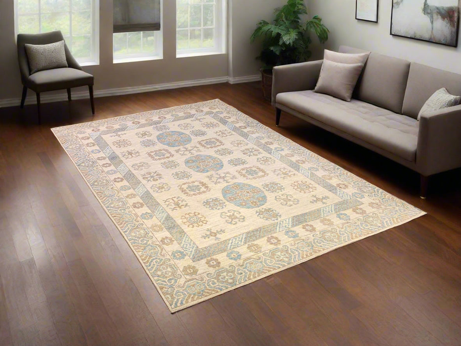 Khotan Pomegranate design Oriental Rug,  5' 9" x 9' (D)