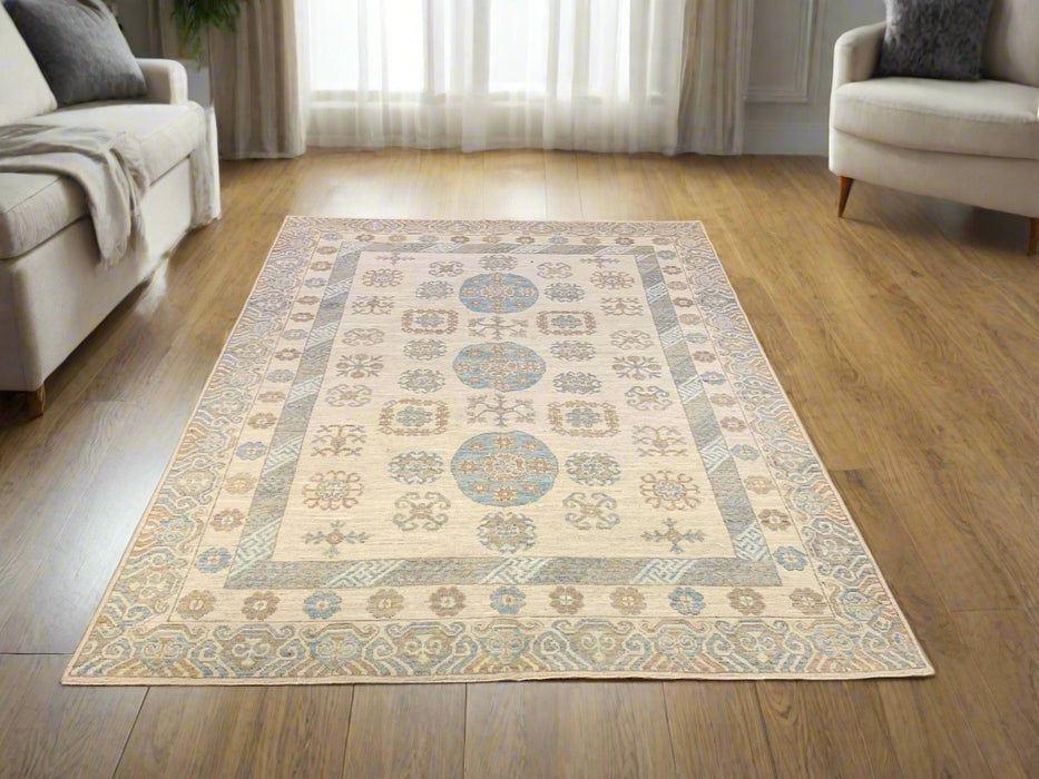 Khotan Pomegranate design Oriental Rug,  5' 9" x 9' (D)