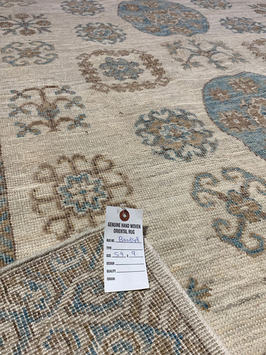 Khotan Pomegranate design Oriental Rug,  5' 9" x 9' (D)