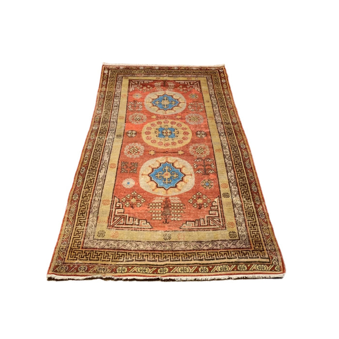 Antique Khotan Samarkand Rug, circa 1910's, 4' 10" x 10' 1"