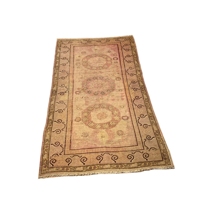 Antique Khotan Samarkand Rug, circa 1910's, 4' 4" x 9'