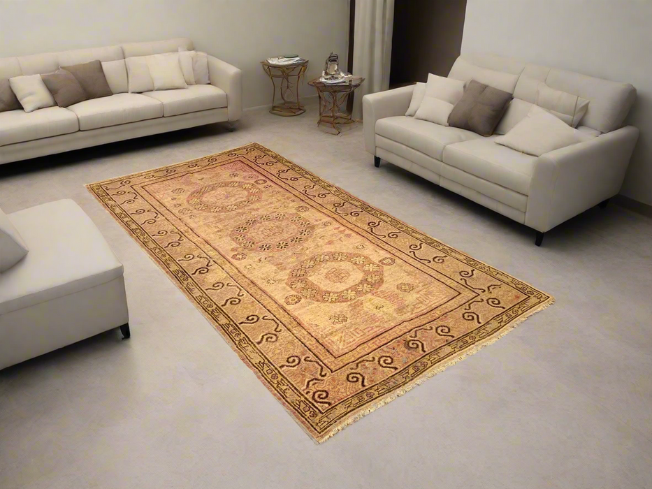 Antique Khotan Samarkand Rug, circa 1910's, 4' 4" x 9'