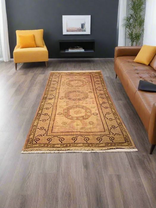 Antique Khotan Samarkand Rug, circa 1910's, 4' 4" x 9'