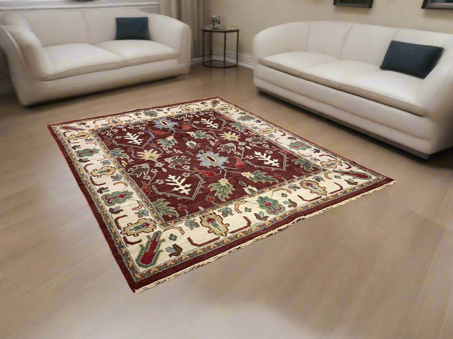Sultanabad 100% wool Hand Made Rug, 8' x 10' (P)