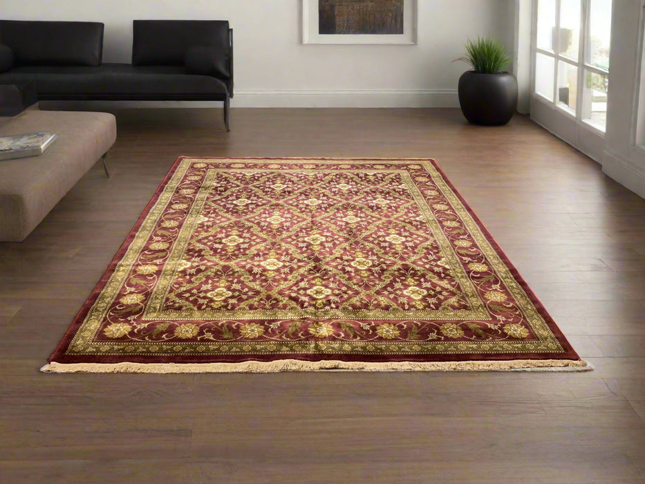 Sultanabad 100% wool Hand Made Rug, 7' 8" x 9' 8" (p)
