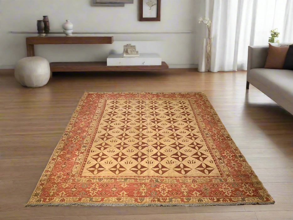 Afghan Kilim Handwoven flatweave Rug, 8' 2" x 9' 4"