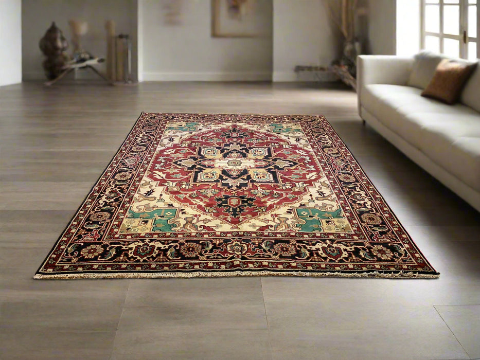 Sultanabad 100% wool Hand Made Rug, 7' 11" x 10' 1" (P)