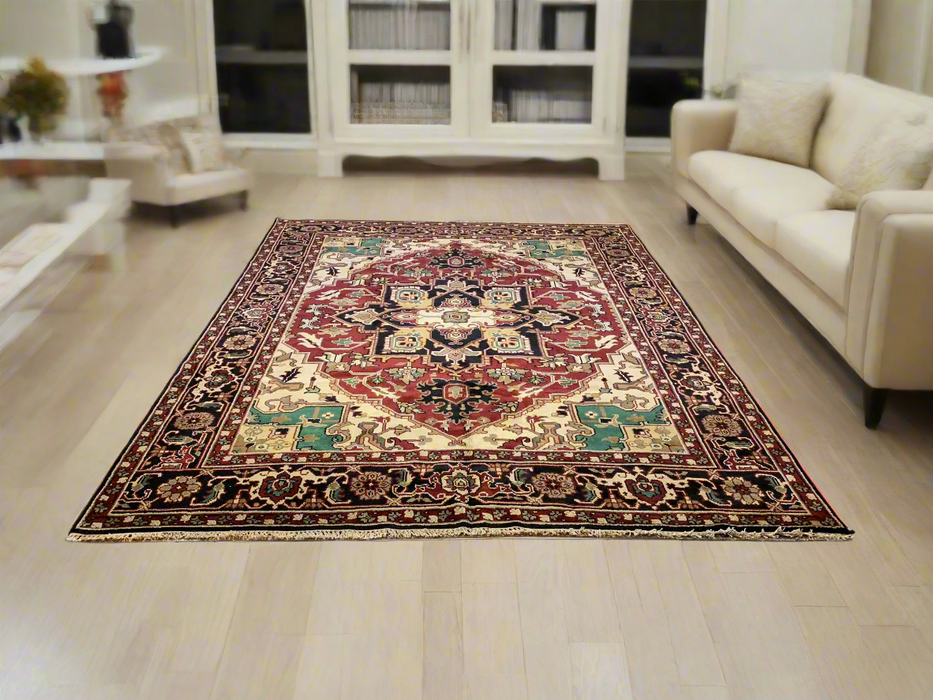 Sultanabad 100% wool Hand Made Rug, 7' 11" x 10' 1" (P)