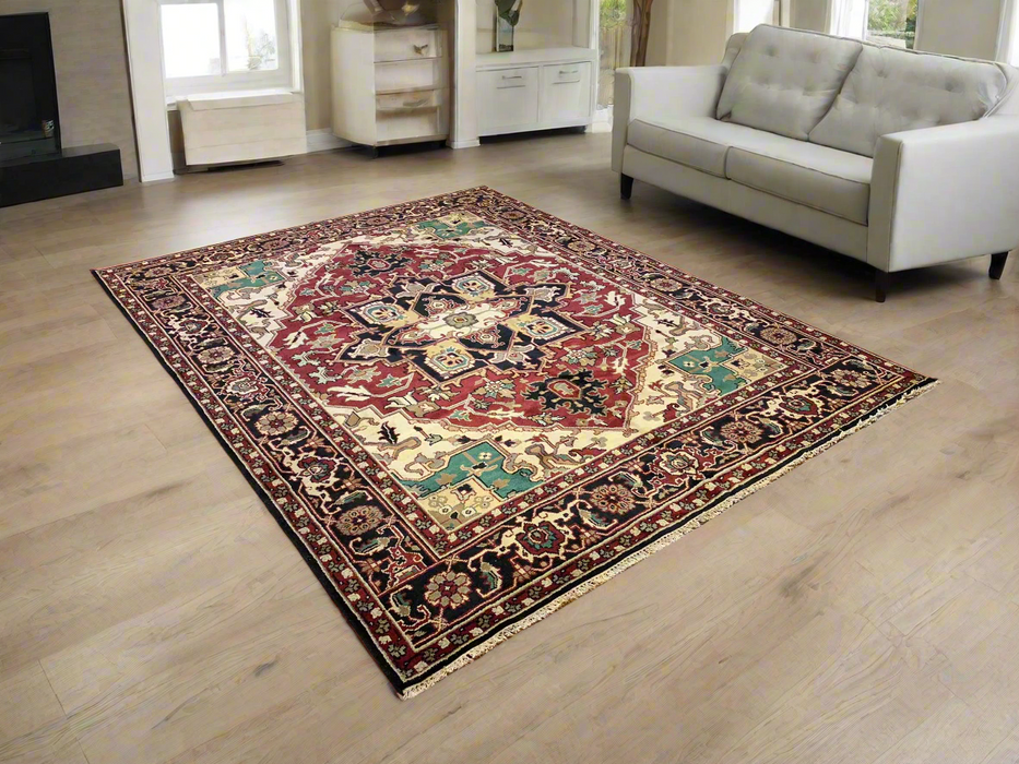 Sultanabad 100% wool Hand Made Rug, 7' 11" x 10' 1" (P)
