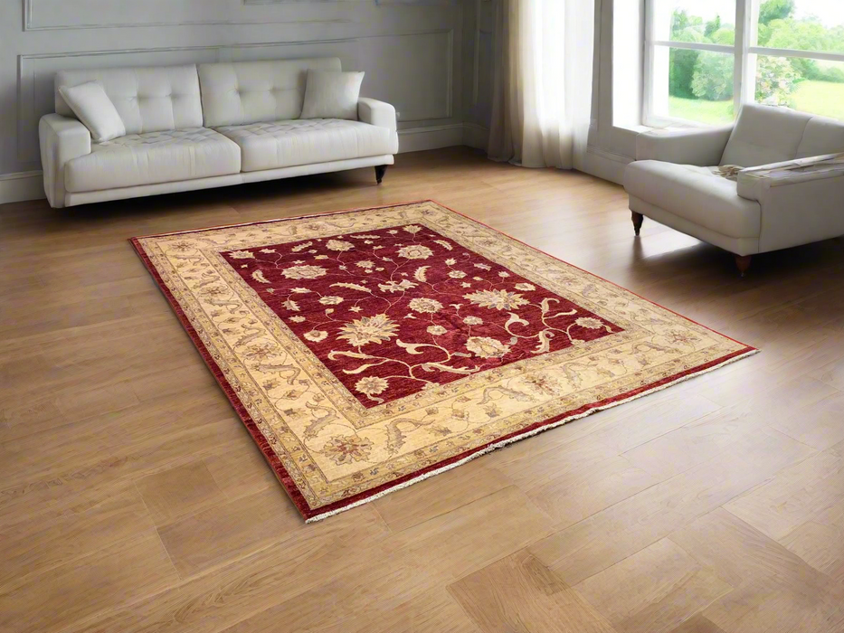 Hand-Knotted Sultanabad Vegetable-Dyed Wool Rug, 8' x 9' 7" (K)