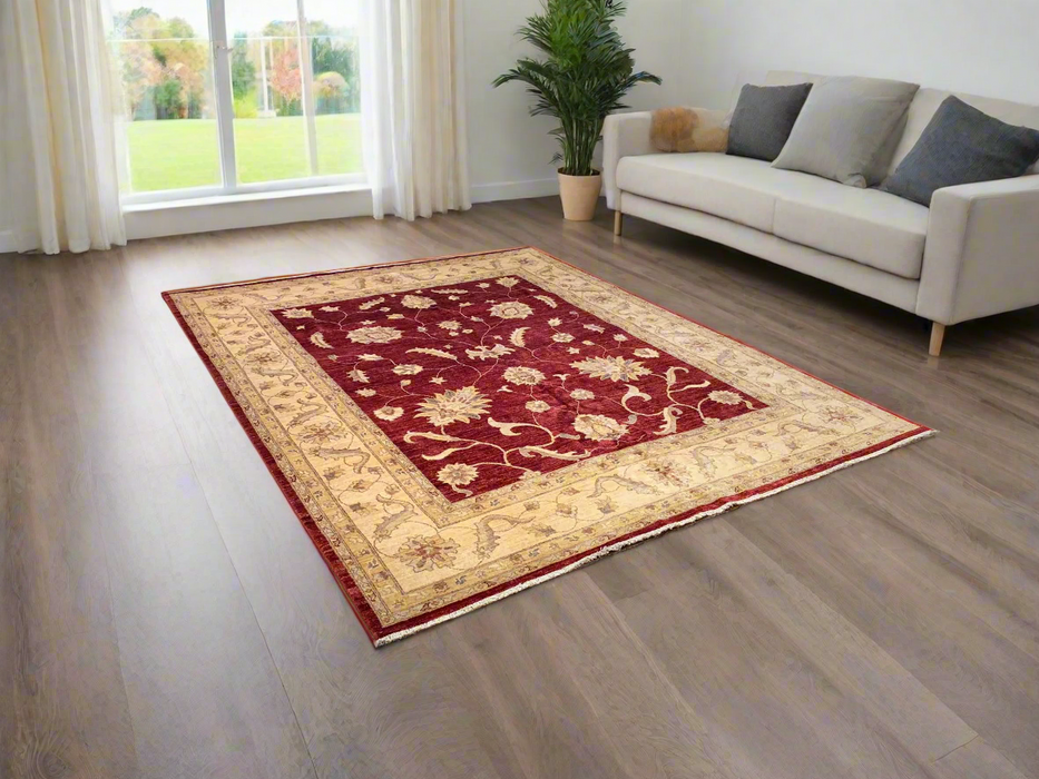 Hand-Knotted Sultanabad Vegetable-Dyed Wool Rug, 8' x 9' 7" (K)