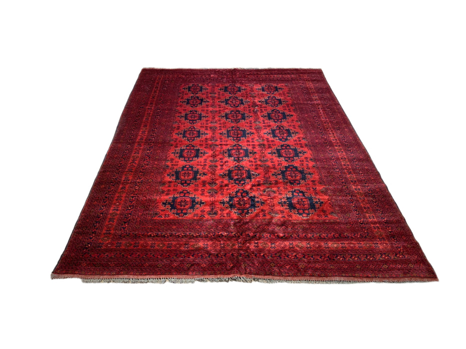 Terkaman Tribal Afghan Oriental Rug, 8' 5" x 11' 2" (C)