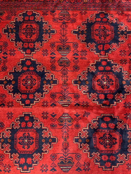 Terkaman Tribal Afghan Oriental Rug, 8' 5" x 11' 2" (C)