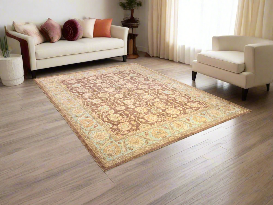 Hand-Knotted Sultanabad Vegetable-Dyed Wool Rug, 8' x 5' 3" (K)