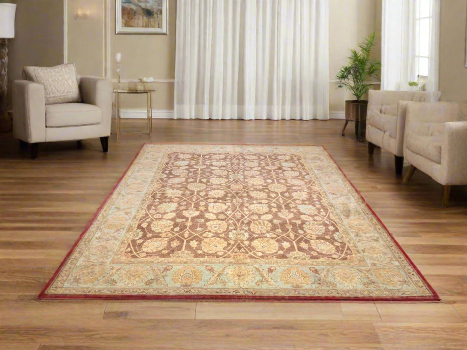 Hand-Knotted Sultanabad Vegetable-Dyed Wool Rug, 8' x 5' 3" (K)