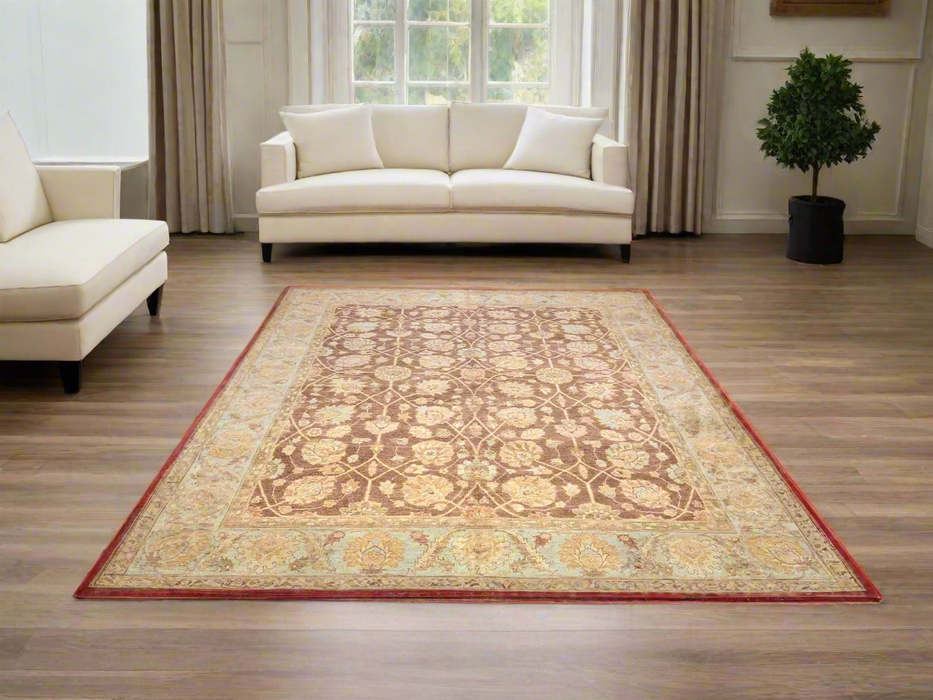 Hand-Knotted Sultanabad Vegetable-Dyed Wool Rug, 8' x 5' 3" (K)