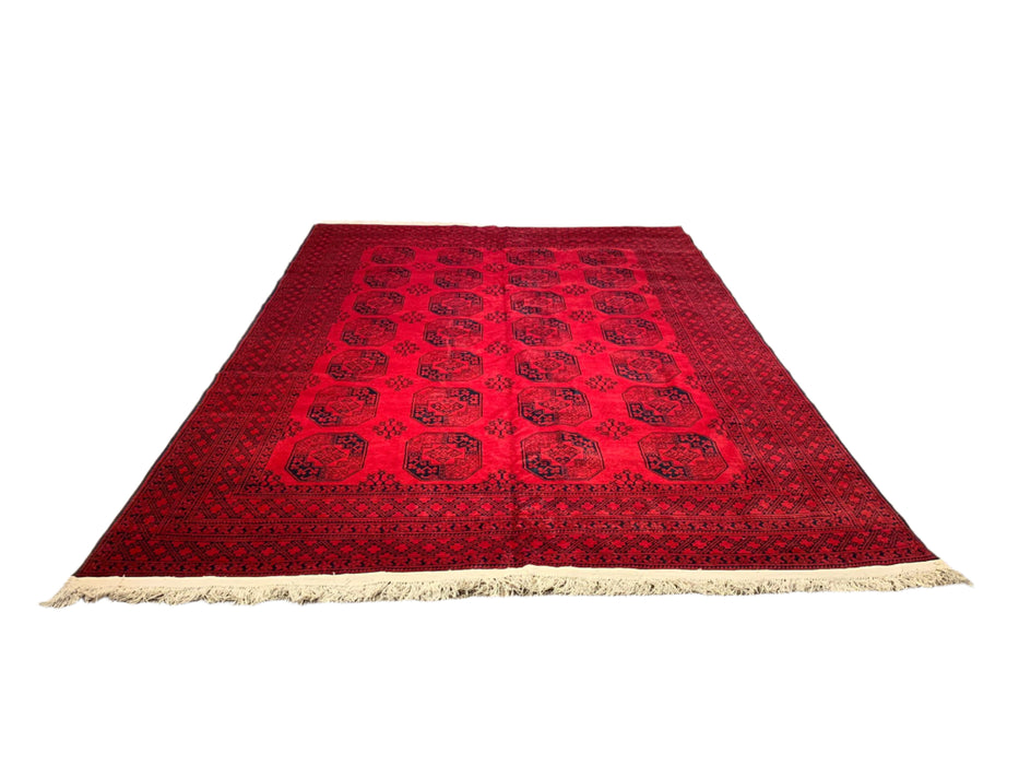 Terkaman Tribal Afghan Oriental Rug, 8' 8" x 11' 3" (C) Fielpa