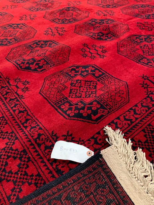 Terkaman Tribal Afghan Oriental Rug, 8' 8" x 11' 3" (C) Fielpa