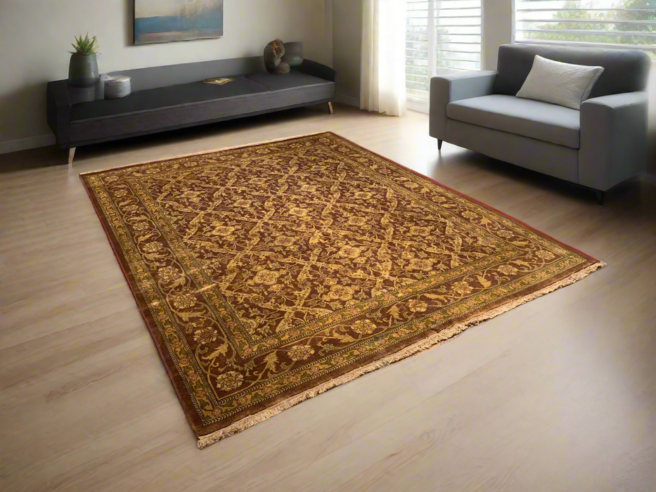 Sultanabad 100% wool Hand Made Rug, 7' 9" x 9' 8" (P)