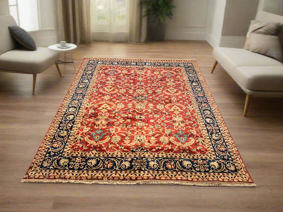 Sultanabad 100% wool Hand Made Rug, 8' 1" x 10' 5" (P)