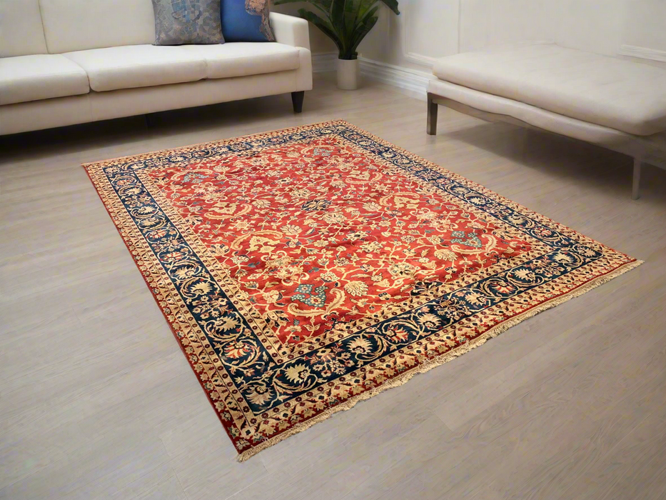 Sultanabad 100% wool Hand Made Rug, 8' 1" x 10' 5" (P)