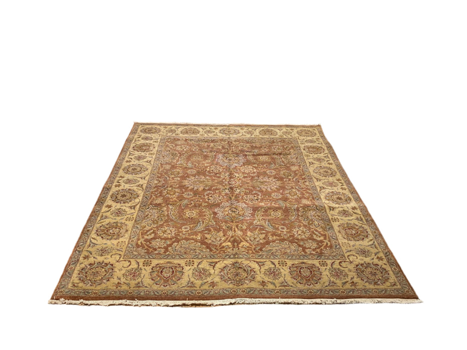 Exquisite 100% Silk Persian Design Rug – Elegant and Luxurious, 8' x 9' 7" (H)