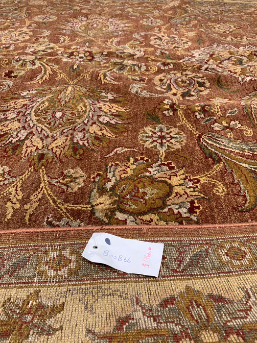 Exquisite 100% Silk Persian Design Rug – Elegant and Luxurious, 8' x 9' 7" (H)