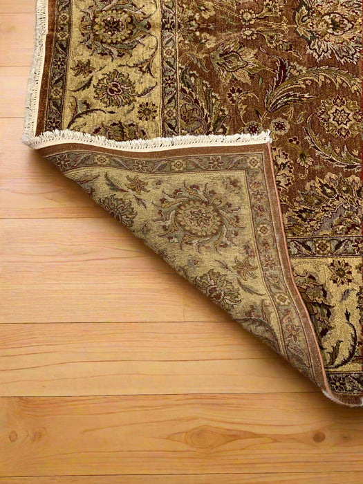 Exquisite 100% Silk Persian Design Rug – Elegant and Luxurious, 8' x 9' 7" (H)