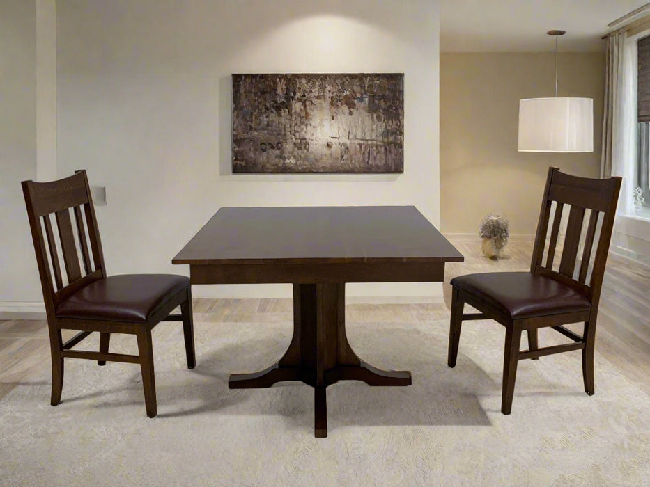 Mission Quarter Sawn Oak Square Dining Table Set - 42"