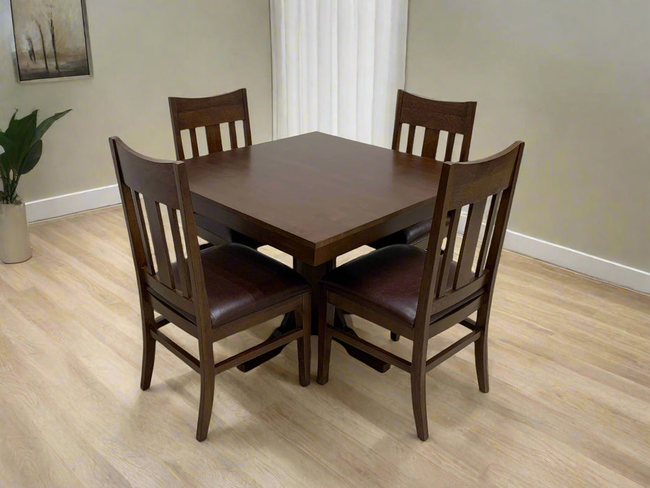 Mission Quarter Sawn Oak Square Dining Table Set - 42"