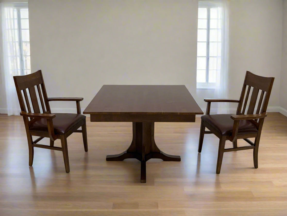 Mission Oak Square Dining Table & Arm chair Set - 42"