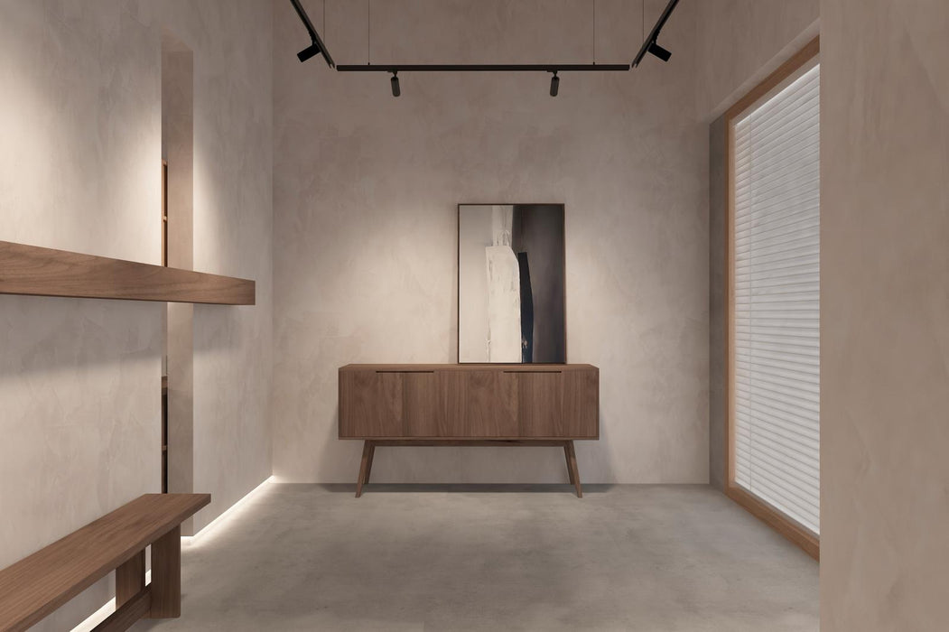 Isabella Mid Century Sideboard - Solid Black American Walnut