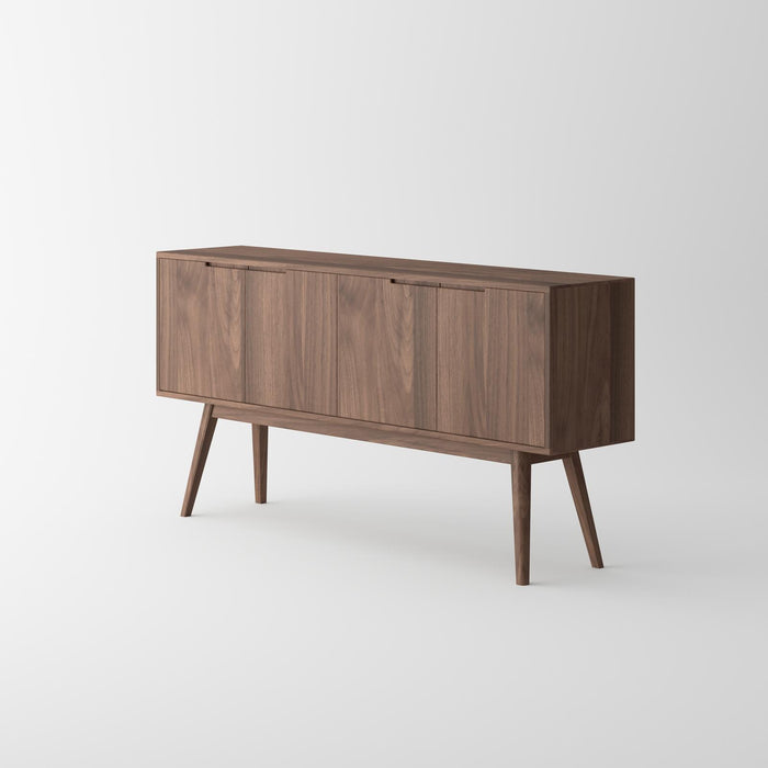 Isabella Mid Century Sideboard - Solid Black American Walnut