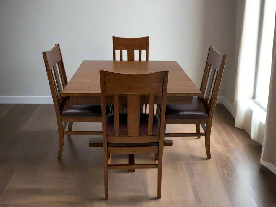 Mission Quarter Sawn Oak Square Dining Table Set - 42"