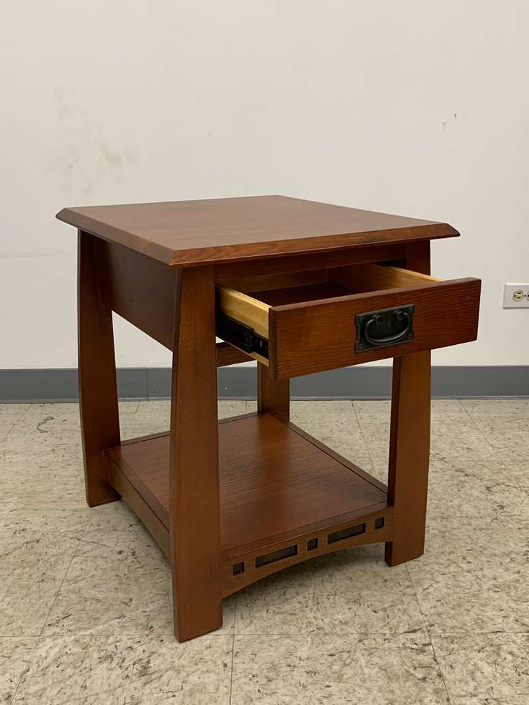 Buy Mission Oak Inlay End Table-Nightstand in USA- Crafters and Weavers