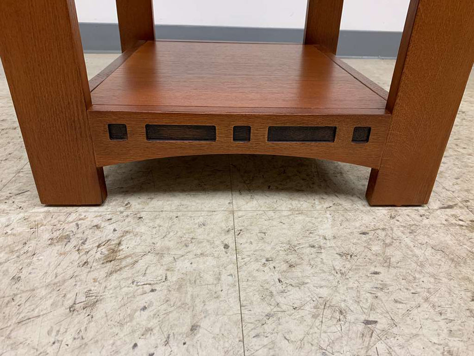 Mission Oak 1 Drawer Inlay End Table - Model A24