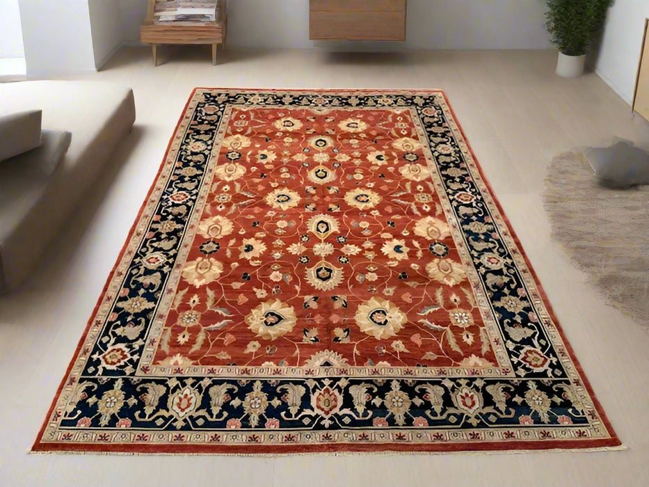 Sultanabad 100% wool Oriental Rug, size 8'7" x 12'1"