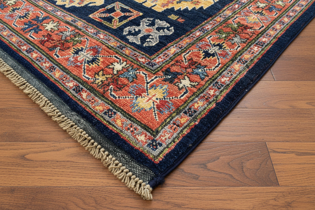 Hand-Knotted Sultanabad Vegetable-Dyed Wool Rug, 5' 1" x 6' 8"