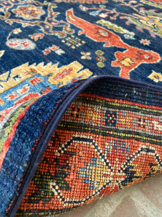 Hand-Knotted Sultanabad Vegetable-Dyed Wool Rug, 5' 1" x 6' 8"