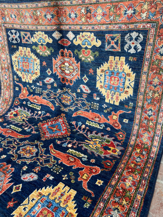 Hand-Knotted Sultanabad Vegetable-Dyed Wool Rug, 5' 1" x 6' 8"