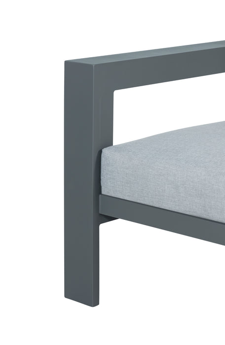 Sardinia Aluminum Frame Outdoor Sofa - Gray Cushions