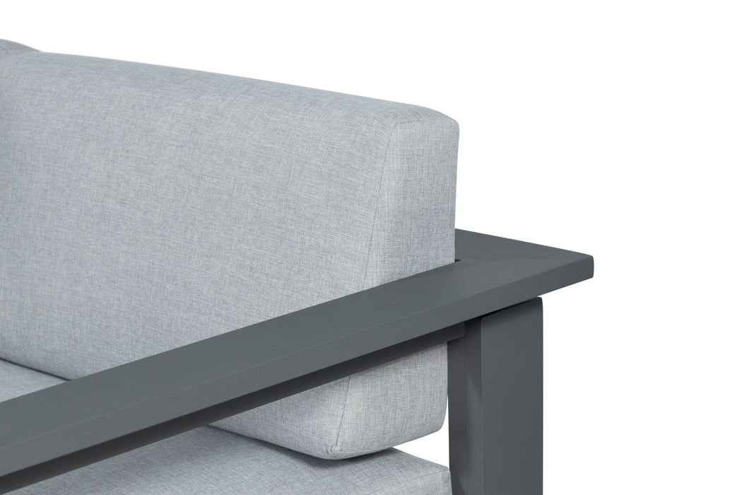 Sardinia Aluminum Frame Outdoor Sectional Sofa - Gray