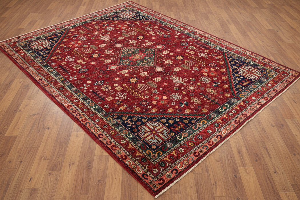 Hand-Knotted Sultanabad Vegetable-Dyed Wool Rug, 8' 1" x 10'