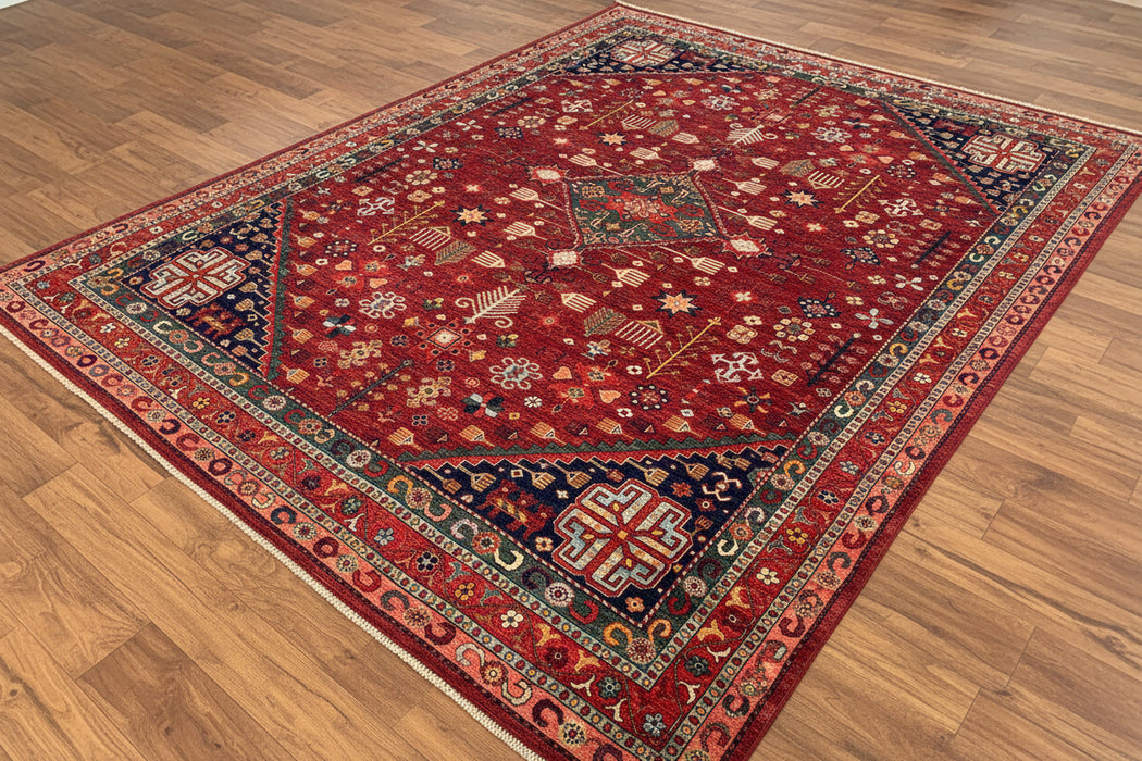 Hand-Knotted Sultanabad Vegetable-Dyed Wool Rug, 8' 1" x 10'