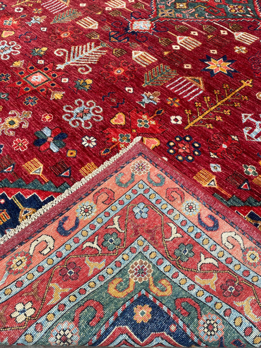 Hand-Knotted Sultanabad Vegetable-Dyed Wool Rug, 8' 1" x 10'