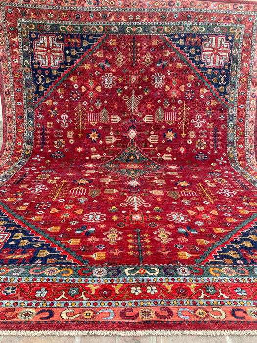 Hand-Knotted Sultanabad Vegetable-Dyed Wool Rug, 8' 1" x 10'