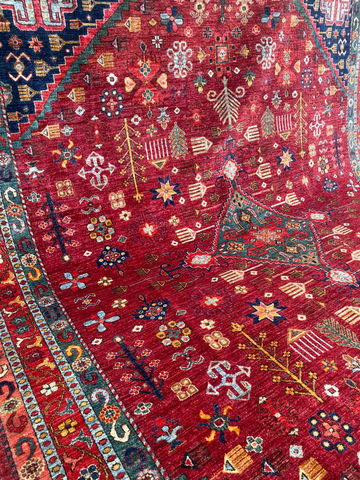 Hand-Knotted Sultanabad Vegetable-Dyed Wool Rug, 8' 1" x 10'
