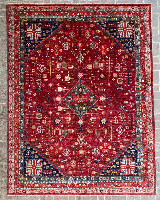 Hand-Knotted Sultanabad Vegetable-Dyed Wool Rug, 8' 1" x 10'