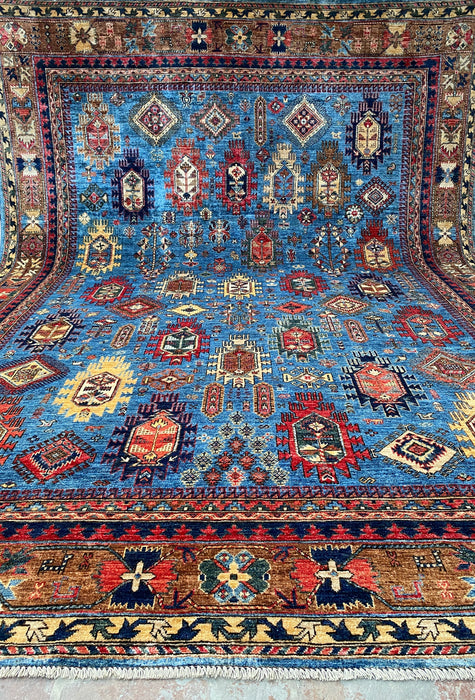 Hand-Knotted Agra Vegetable-Dyed Wool Rug, 9' 8" x 12' 0"