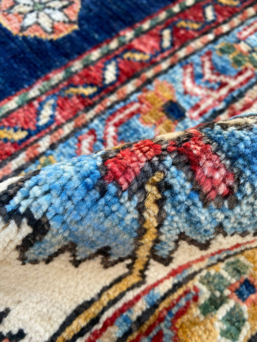 Hand-Knotted Vegetable Dye Kazak Rug from Pakistan,  5' 4" x 7' 9"